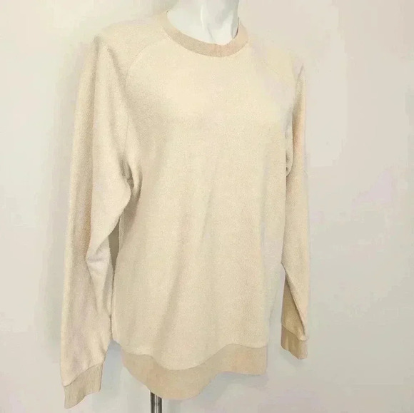 feat clothing Tops - Feat Blanketblend Oatmeal Crew Neck Fleece Sweatshirt - Medium